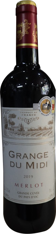 麥迪梅洛紅葡萄酒 2019<br>Grange du Midi Merlot 2019